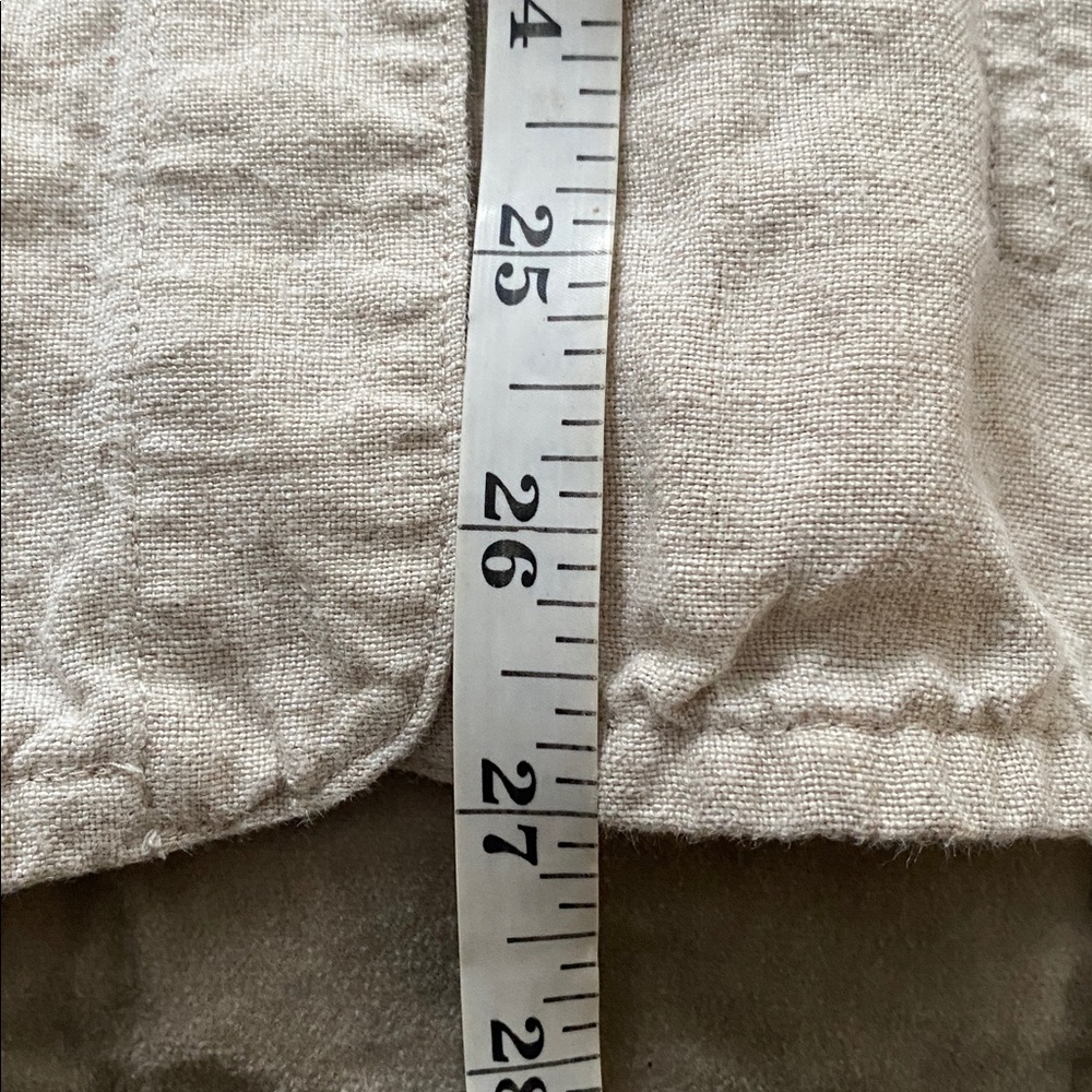Orvis Shoreline Linen Shirt/Jacket/Shacket Tan/Neutral/Flax Women's Size Small - Picture 7 of 7